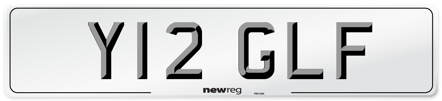 Y12 GLF Number Plate from New Reg